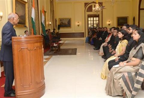 the President of India Sh Ram Nath Kovind at Rashtrapati Bhavan